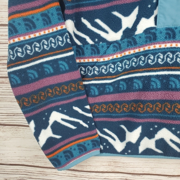 The North Face Mens Small Printed Carbondale 1/4 Snap Hooded Fleece Pullover - Picture 5 of 14